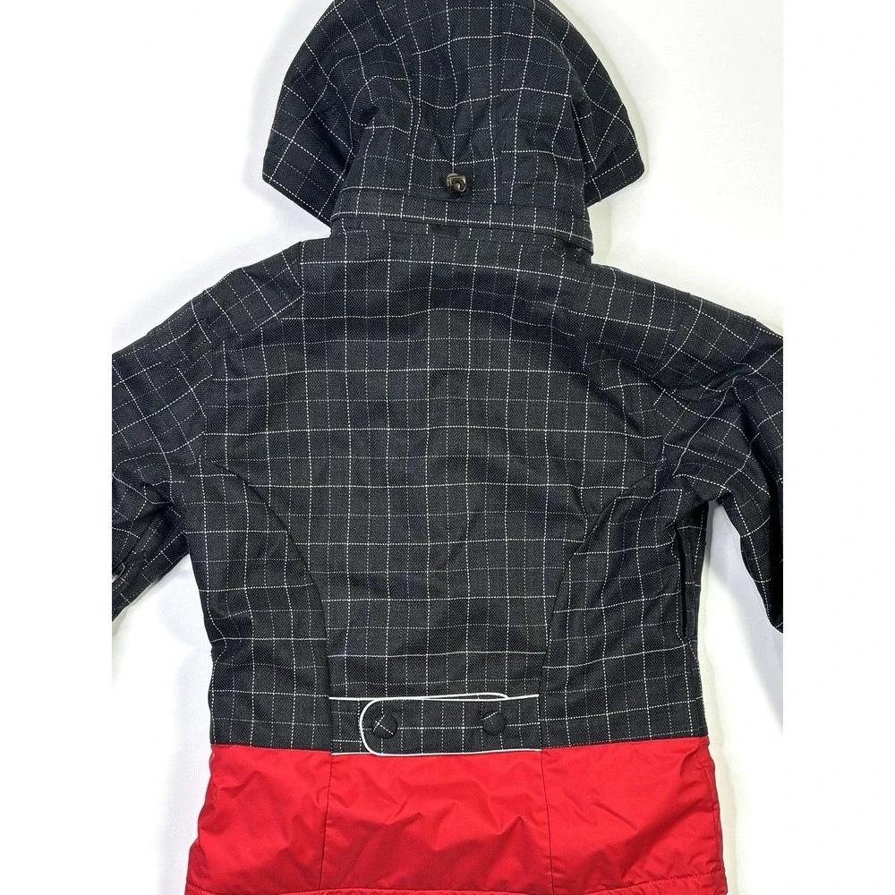 Obermeyer Jacket Women's 8 Mirage Hooded Ski Snow Zip Up White Black Vintage - Picture 15 of 15
